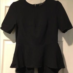 Black peplum top